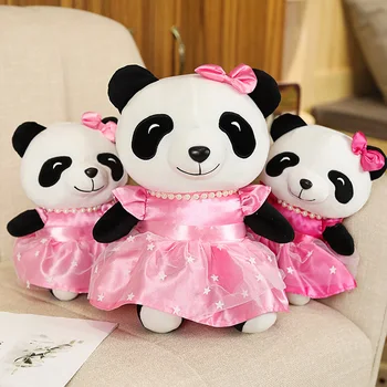 Nauja Panda Pliušinis Žaislas Mielas Panda Soft Įdaryti Lėlė Su Sijonu Dovana Mergaitėms, Vaikams, Lėlės Gimtadienio Naujųjų Metų Dovana 22cm 30cm