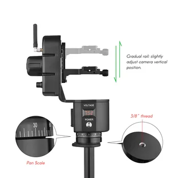 JAV Plug 50m Nuotolinio Valdymo Elektroninių Pan Tilt Galva Variklio Panoraminis Trikojo Galva Canon Nikon Sony DSLR Vaizdo Fotografavimo
