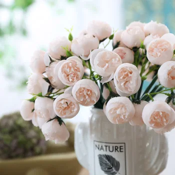 NAUJAS Mielas Arbata, Rožių puokštė Dirbtinio Šilko Gėlių namai, kambario dekoravimas vestuvių flores rožinė kambario dekoro