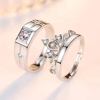 NEHZY 925 sterlingas sidabro naujas moteriai Naujas mados žiedas aukštos kokybės krištolo karūnos forma fashioncouple žiedas papuošalai