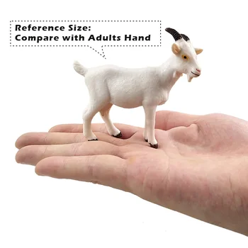 Ūkio Balta Ožkų, Avių Modeliavimas Gyvūnų modelio Veiksmų žaislas duomenys plastiko Amatų Apdailos švietimo Kalėdų Dovana Vaikams
