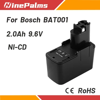 NinePalms NI-CD Įkrovimo baterija (akumuliatorius 9.6 V 2Ah tinka Bosch 9.6 VE PKR PSB 9.6 GSR 2607335072 BAT001
