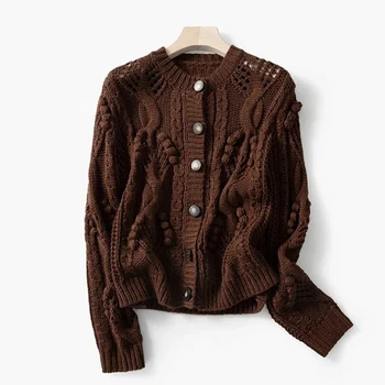 Tuščiaviduriai Iš Megzti Megztinis Moterims Rudens Žiemos Ilgos Rankovės O kaklo Atsitiktinis Megztinis Vintage Megztinis Prakaito 2020 Streetwear