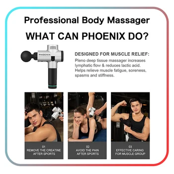 Masažas Ginklą Raumenų Relaksacija Massager Elektros massager Fascial Ginklą Sporto Įrangos Triukšmo Mažinimo Dizainas Vyras Moteris