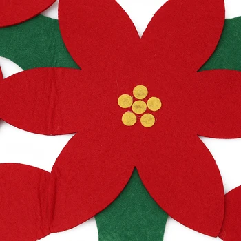 Naujas Apdailos Prekių Dropshipping Kalėdų Poinsettia Gėlių Žiedlapis Langą Valance Audiniai Užuolaidoms, Papuošalai