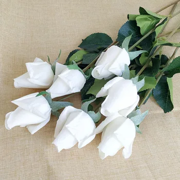 10vnt Modeliavimas Rose Dirbtinės Gėlės Nekilnojamojo Touch Bud Valentino Dovana Vestuvių Dekoravimas Prabangių Namų Dekoro Rožių Žiedų