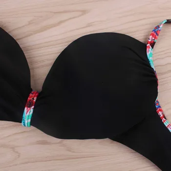 2019 Naujas Bikinis Moterų Derliaus Push Up Maudymosi Kostiumą, maudymosi Kostiumėliai, Bikini Apynasrio Retro Genčių maudymosi kostiumėlį Paplūdimio Drabužiai Bikini