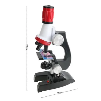 1200X Vaikų Mikroskopo Rinkinys & 12PCS Paruošti Biologinių Mėginių, Skaidrės, Laboratoriniai Instrumentai, Mokslo, Švietimo Žaislai Dovanos Vaikams