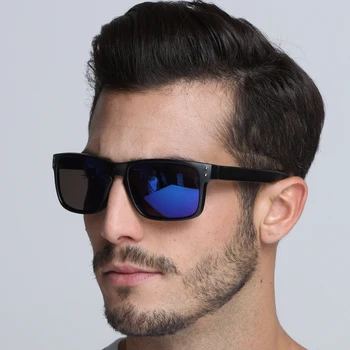 Dokly blue objektyvo akiniai nuo saulės vyrams Atspindinti Danga Aikštėje Saulės Akiniai vyrams, Prekės ženklo Dizaineris Oculos De Sol UV400