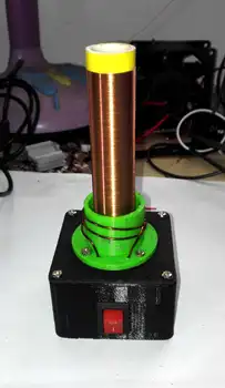 Elektroniniai žaislai dc 12V tesla coil Mokymo eksperimentas Belaidžio energijos perdavimo Dėžė su Švyti vamzdis Lemputė