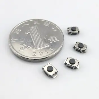 1000Pcs 3*4*2MM Tact Switch Vėžlys jungiklis SMD 2-pin mini mygtukai mikro jungiklis 3x4x2MM 2H Maitinimo jungiklis