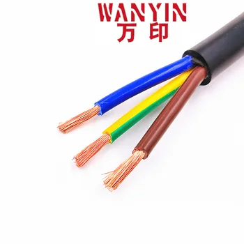 PVC multi-core kabelis juoda 22AWG 0,3 MM RVV 2/3/4/5/6/7/8/10/12/14/16/20/24 pagrindinės kontrolės signalo linija vario viela