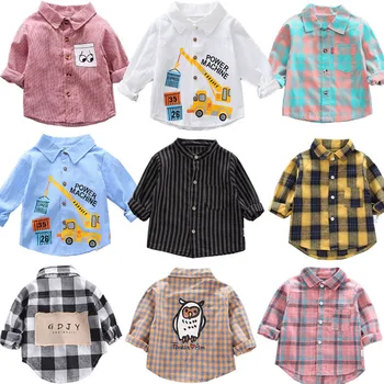 2020 m. pavasarį pledas berniukų marškiniai, vaikiški drabužiai, nauji metai kostiumas visiškai rankovės berniukų drabužius, kūdikių marškinėliai berniukui