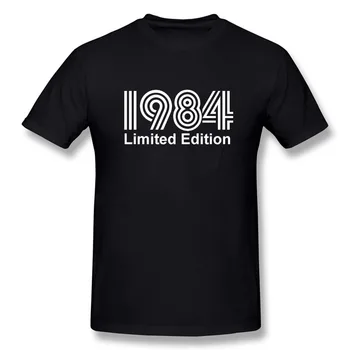 1984 M. Ribotas Leidimas Naujas Juokingi Marškinėliai Vyrams Trumpomis Rankovėmis, Hip-Hop Negabaritinių O-Kaklo Medvilnės T Shirts