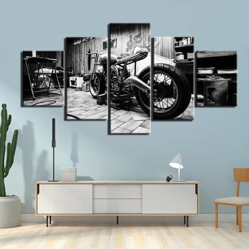 Šiuolaikinės Drobė Meno Siena Nuotraukas Kambarį 5 Vnt Moduliniai Motociklų Nuotraukas, Namų Puošybai