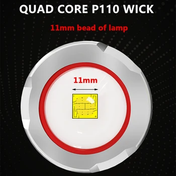 XHP110 10-core Super Galingas LED Žibintuvėlis Taktinis Žibintuvėlis Įkraunamas Vandeniui Lempos Itin Šviesus XHP90.2 Žibinto Kempingas