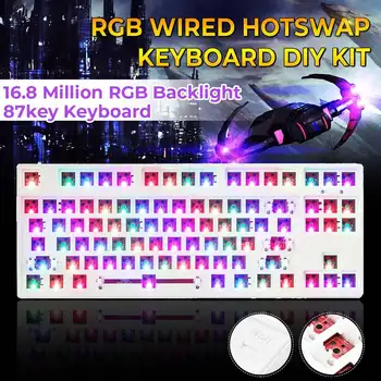 RGB Hot Swap Programuojami Laidinio Tipo c Keičiamų MX Gateron Jungikliai Mechaninė klaviatūra 