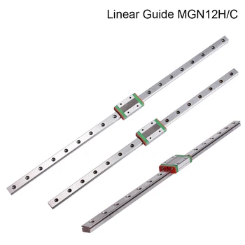 Aukštos Kokybės 12mm Linijinis Vadovas Geležinkelių MGN12H 3d Spausdintuvo Dalys MGN12C ar MGN12H Ilgai Linijinis Vežimo 3d spausdintuvas CNC