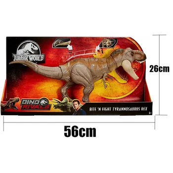 Juros periodo Pasaulio Originalus 56cm Bite Kovoti su Tyrannosaurus Rex Didelį Konkurencinį Filmą Dinozaurų Modelis Veiksmų Skaičius, Žaislas Vaikams
