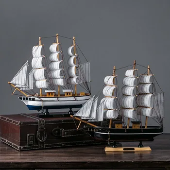 Strongwell Viduržemio Jūros Regiono Stiliaus Burlaivio Namų Puošybai Puošyba Medinis Laivas Miniatiūriniai Modelis Biuro Apdailos Dovanos