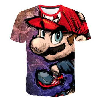 Nauja Vasaros Mados T-shirt Vaistai ir piktžolių marškinėliai Animaciją Super Mario 3D Spausdinimo Mens Moteriški t shirts Kūrybos Anime Tee Viršūnės