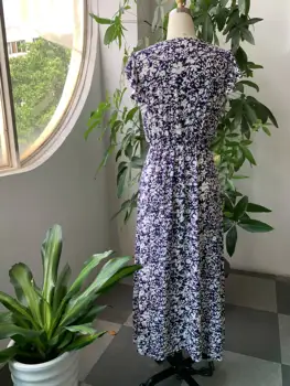 Bellaza Japonijos Moterų, Ilga Suknelė Ir Gėlių Spausdinti Vasaros Pynimas Rankovės Maxi Suknelė Skraiste Femme Vestido 2020 Korėja Falbala Suknelė