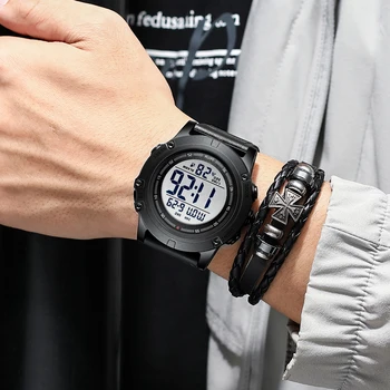 Vyrų Laikrodžiai GOLDENHOUR Mados Vandeniui Laikrodis Top Brand Mens Daugiafunkcį Sporto Led Skaitmeninio Laikrodžio Relogio Masculino