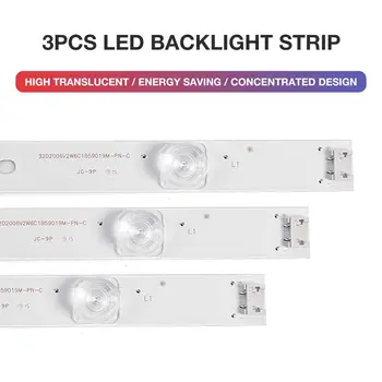 3PCS LED Apšvietimo Juostelės Didelio Ryškumo Aliuminio Substratas Greitai Šilumos Išsklaidymo Lempa 32inch LG LCD TV Innotek Drt 3.0 TV