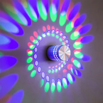 LED Sienos Lempos RGB Veranda Šviesos Šiuolaikinės Embedded 3W Spalvinga Sconces Fojė Šalies Kambarį Koridoriaus Dekoro Patalpų Apšvietimo Šviestuvas