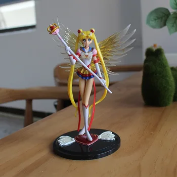 Anime Duomenys Sailor Moon Veiksmų Skaičiai Sailor Moon Pav Nustatyti Sparnus PVC Sailor Moon Cake Žaislai Apdaila Modelis Žaislas, Lėlė Dovanos