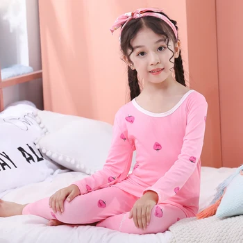 Vaikai Pižama 2020 M. Rudens, Žiemos Mergaitės Berniukai Sleepwear naktiniai drabužiai vaikiški Drabužiai Gyvūnų Animacinių filmų Pajama Komplektai Medvilnės Vaikų Pižamos