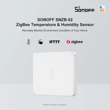 SONOFF SNZB-02 - ZigBee Temperatūros Ir Drėgmės Jutiklis Dirbti Su SONOFF ZigBee Tiltas Realaus laiko Duomenų Patikrinimą Per EWeLink APP
