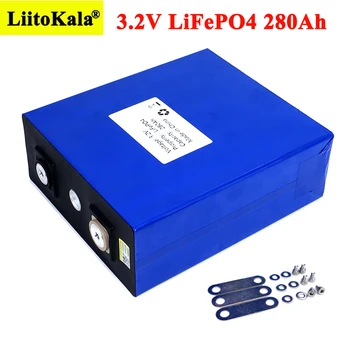1pcs Liitokala 3.2 V 280Ah LiFePO4 ličio baterija 3.2 v Ličio geležies fosfato baterijos 12V 24V baterija keitiklio transporto priemonės RV