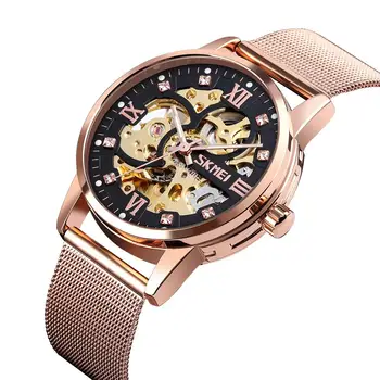 Mechaninis laikrodis Skeleto Vandeniui Automatinis laikrodis Vyrams, Nerūdijančio Plieno vyriški Laikrodžiai Montre Homme Mados Verslo Apyrankė