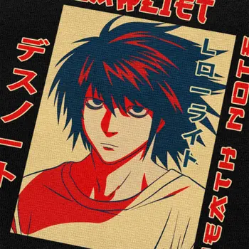 Naujovė Anime Death Note, Marškinėlius L Lawliet Tee Marškinėliai Grynos Medvilnės Paslaptis Manga, T-marškinėliai, Drabužiai, Spausdinimo Atsitiktinis Medvilnės Vyrams