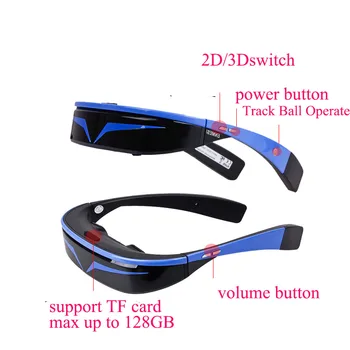2018 gamyklos CE/ROHS išvardytų Virtualus Plataus Ekrano Vaizdo Akiniai, Akiniai smart Nešiojami 3D vr smart akinius su 