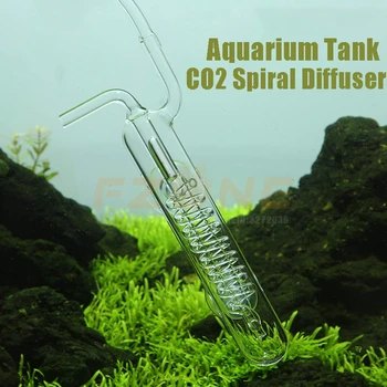 Akvariumas Spiralės CO2 Difuzorius Spiralės Stiklo Burbulas Counter Purkštukai talpa Pasodinti Bakas Su siurbtuko