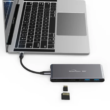 USB Tipo C 3.1 Splitter 3 Port USB C HUB su Multi USB 3.0 HDMI Adapteris, skirtas 