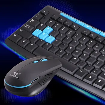 2,4 Ghz Bevielio Žaidimo Klaviatūros Ir Pelės Rinkinys Multimedia Keyboard Mouse Combo Nustatyti Stalinio Kompiuterio, Nešiojamojo Kompiuterio, Ergonomiškas Vandeniui