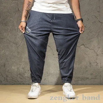 Jaunimo džinsinio audinio kelnės plius dydžio vyriški devynių taškų pants plus size kelnes banga negabaritinių jean vyrų kelnės prekės ženklo mados