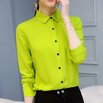 2020 m. Rudenį Naujų Slim Stiliaus korėjos Versija Visas rungtynes, Didelio Dydžio Bazės Mados Marškinėliai ilgomis Rankovėmis Atsitiktinis Šifono Marškinėliai