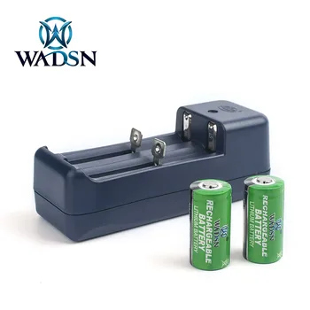 WADSN 16340 CR123A 4pcs Baterijos Kroviklis, Žibintuvėlis PEQ Specialios Rechargeble Baterijų Įkroviklis Medžioklės Ginklas Šviesos