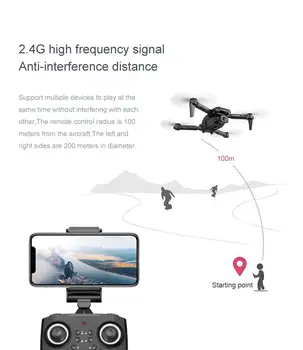 LS-XT6 Mini Drone 4K 1080P HD Kamera, WiFi Fpv Lėktuvo Lankstymo Ilgą Ištvermės UAV Dvigubo Objektyvo Quadcopter RC Drone Žaislas