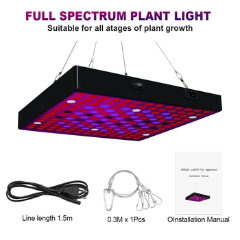 Augti Šviesos diodų (LED Full spectrum LED Augalų Šviesos Fito Lempos AC85-265V ES Plug Kambarinių Augalų, Gėlių Daigų Auginimo Augti Lauke