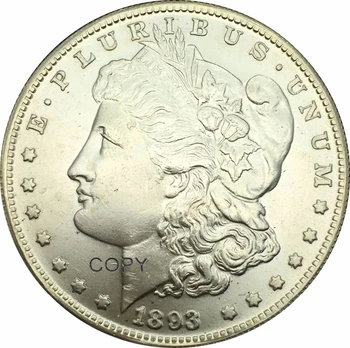 Jungtinės amerikos valstijos 1893-S 90% Sidabro Morgan Vieną Dolerį, Kopijuoti Monetos Gali Pasirinkti Daug Rūšių, kad Senas Stilius 26.73 Gramų