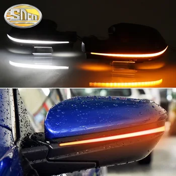 Eilės LED Posūkio Signalo Lemputė Honda Civic 2016 - 2020 M. Pusėje valdomi Išoriniai galinio vaizdo Veidrodėliai Indikatorius Dynamic Indikatorių Dienos Šviesos Lempos