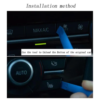 Automobilio stilius Kontrolės oro kondicionavimo sistema, CD pulto mygtukas dangtelis Sitcker BMW 5 6 7 serijos F10 yra f01 F02 X3 X4 F25 F26 x5 x6 f15 f16