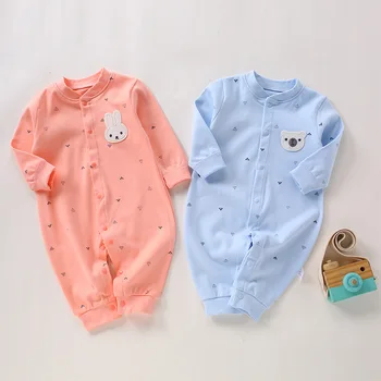 Kūdikių drabužiai, vaikiški drabužiai Naujagimiams ilgomis rankovėmis jumpsuit nuskaitymo medvilnės minkštas šiltų drabužių