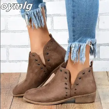 Moterų batai chaussure mažai kulniukai derliaus PU odos bateliai plius dydis rudenį slydimo batų moteris zapatos mujer sapato D1918