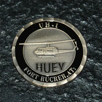 1pcs/daug Huey Sraigtasparnis UH-1 Ft. Rucker Armijos Iššūkis Monetos St